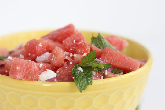 Sweet Watermelon, Feta, and Mint Salad - Chandler Honey