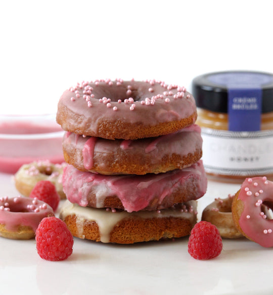 Vanilla and Raspberry Doughnuts (Guest Featuring Pure Sprinkles) - Chandler Honey